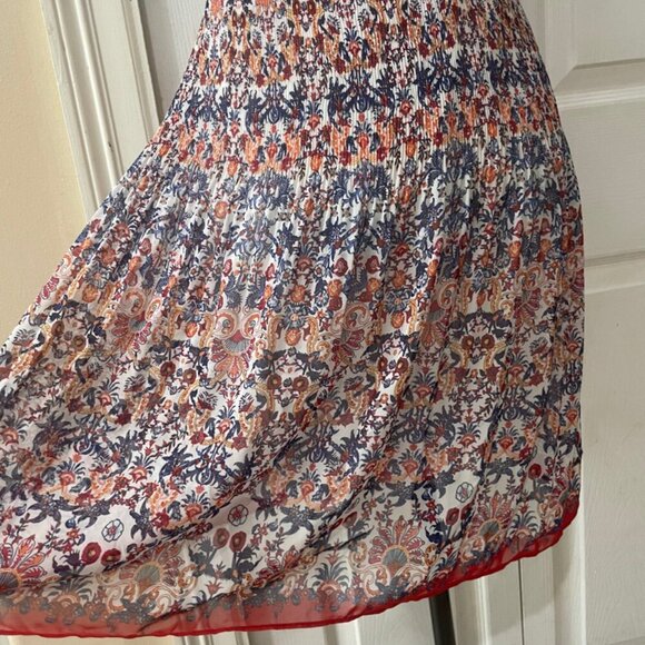 MAX STUDIO SKIRT RUFFLE ASYMMETRICAL BOHO SKIRT SIZE MEDIUM - Picture 14 of 16